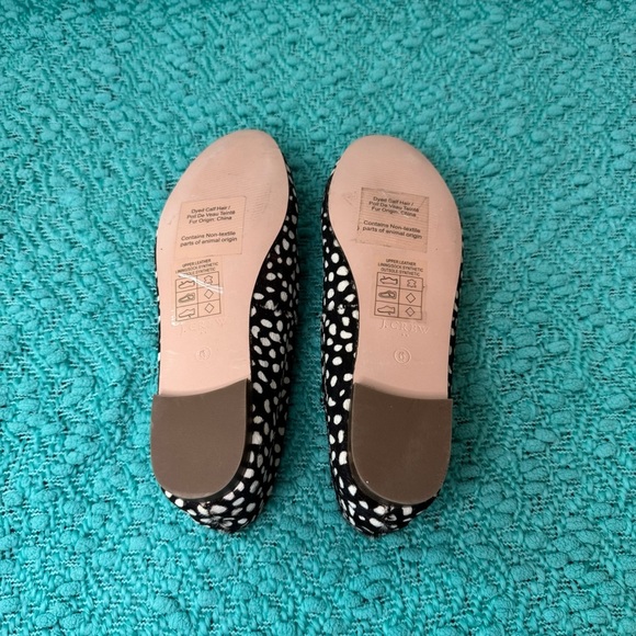J. Crew Womens Cora Black Leopard Calf Hair Loafers NWT - Picture 8 of 9